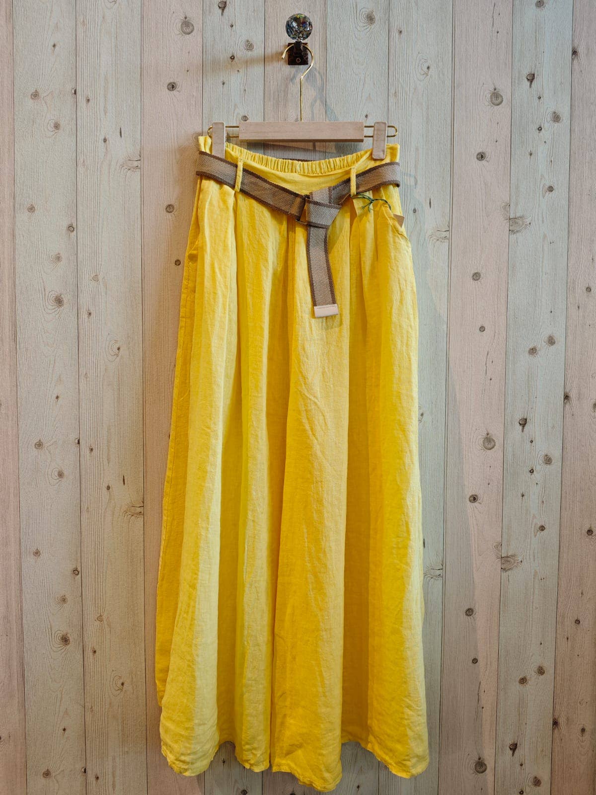 Hose mit Gürtel 100% LEINEN