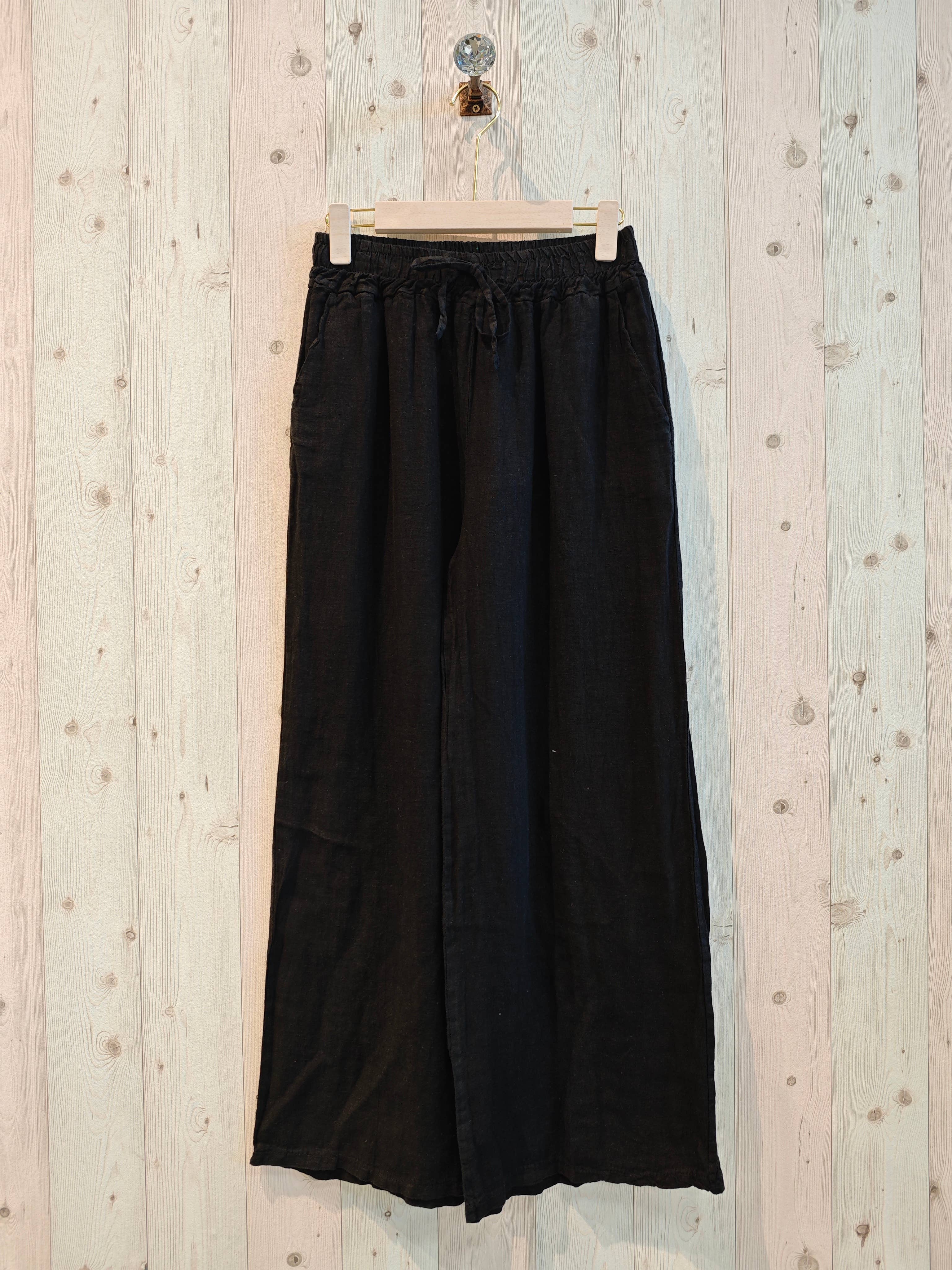 Hose mit geradem Beinschnitt 100% LEINEN