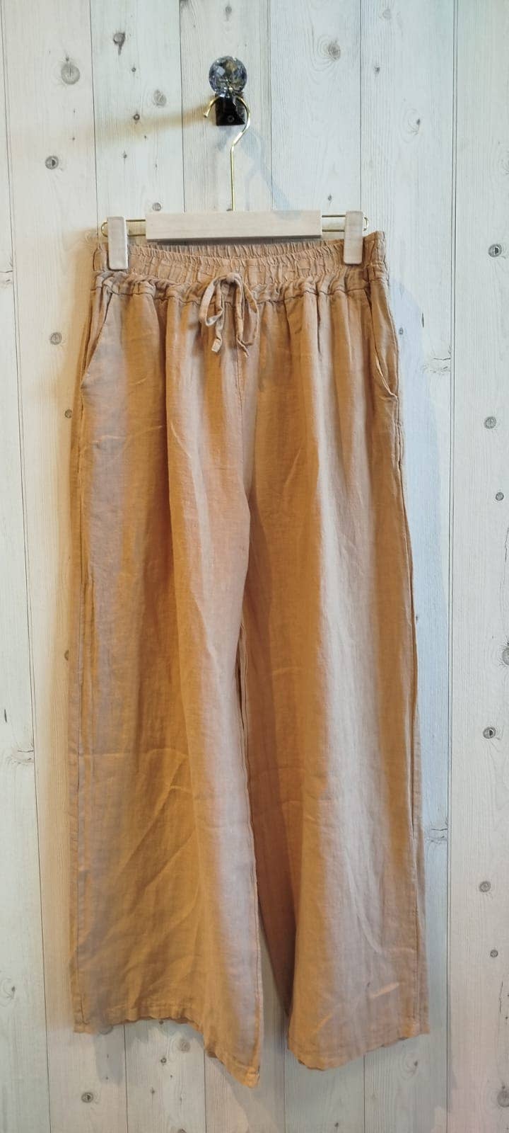 Hose mit geradem Beinschnitt 100% LEINEN