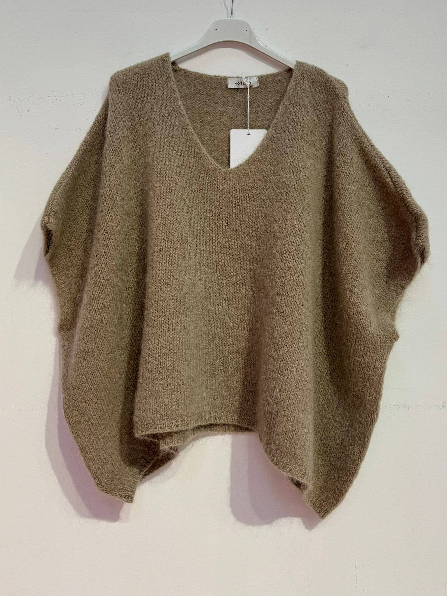 Mohair-Poncho-Pullover 7627
