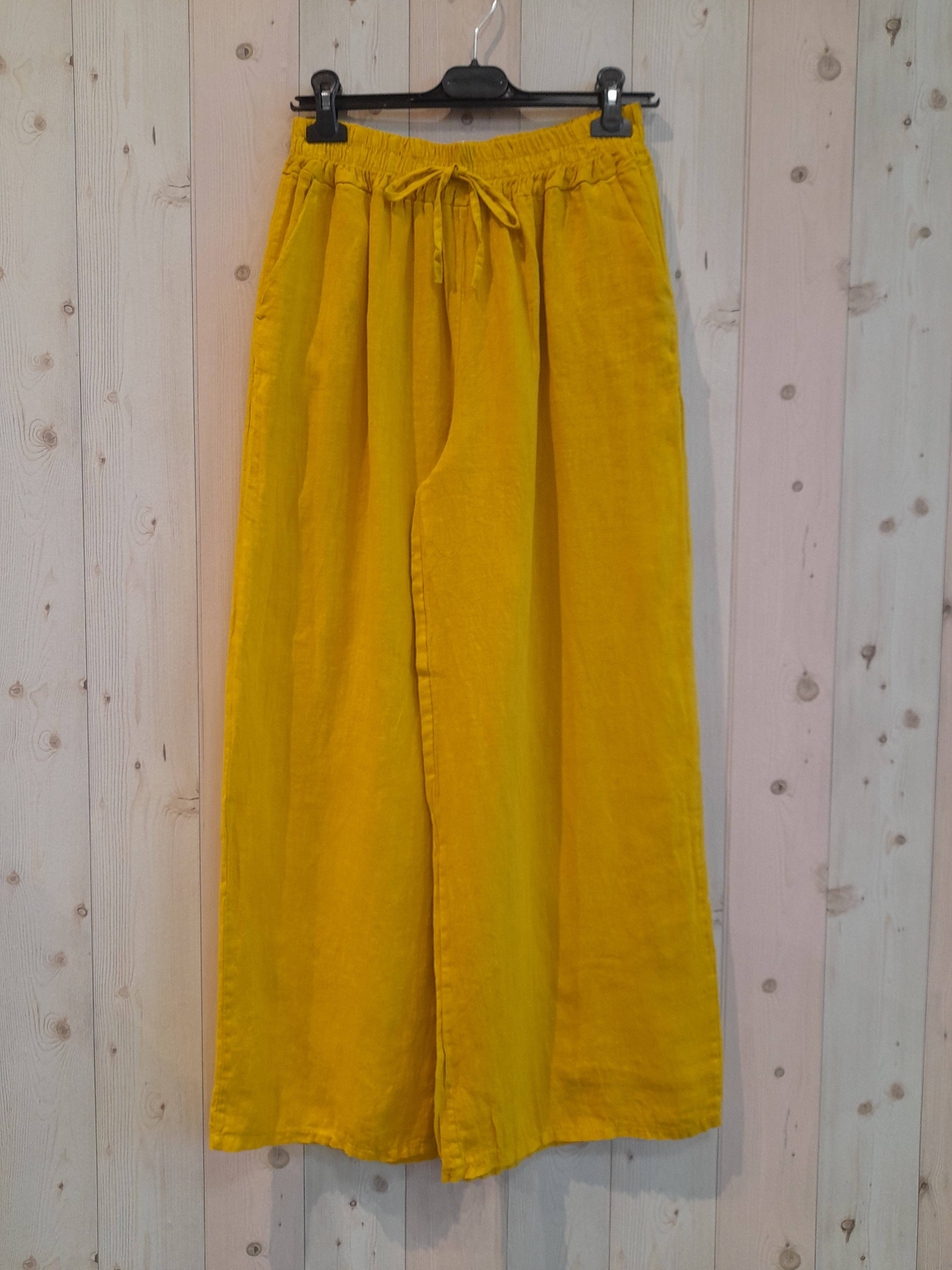 Hose mit geradem Beinschnitt 100% LEINEN