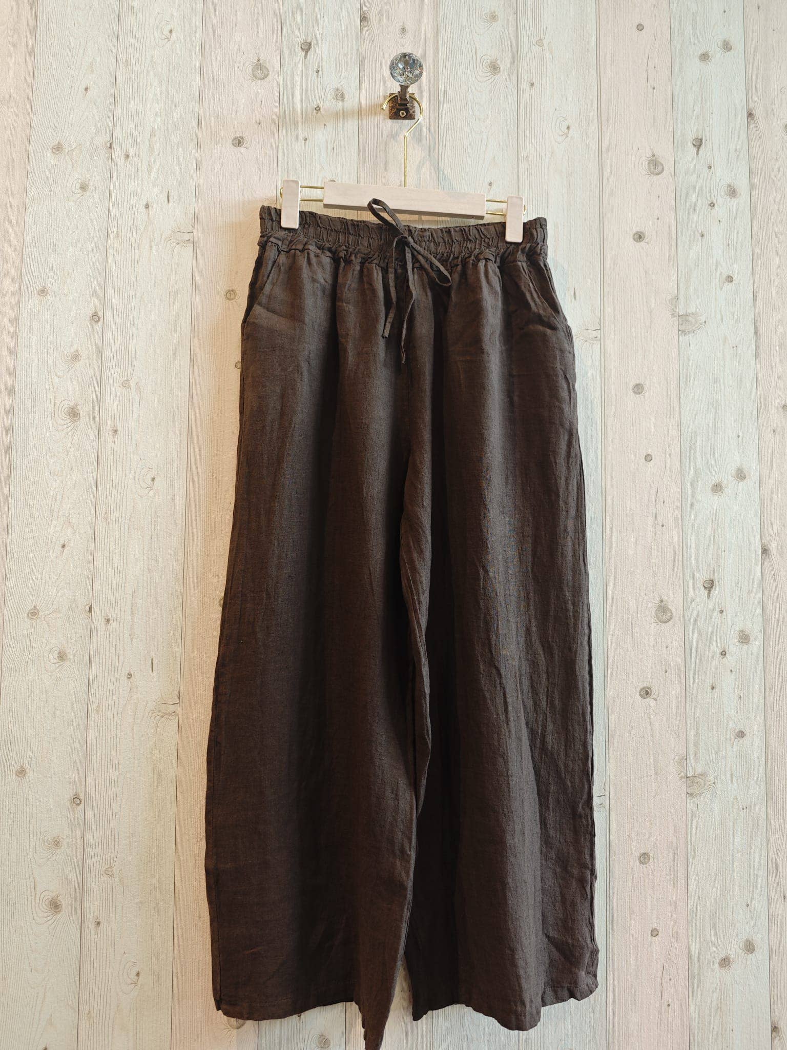 Hose mit geradem Beinschnitt 100% LEINEN