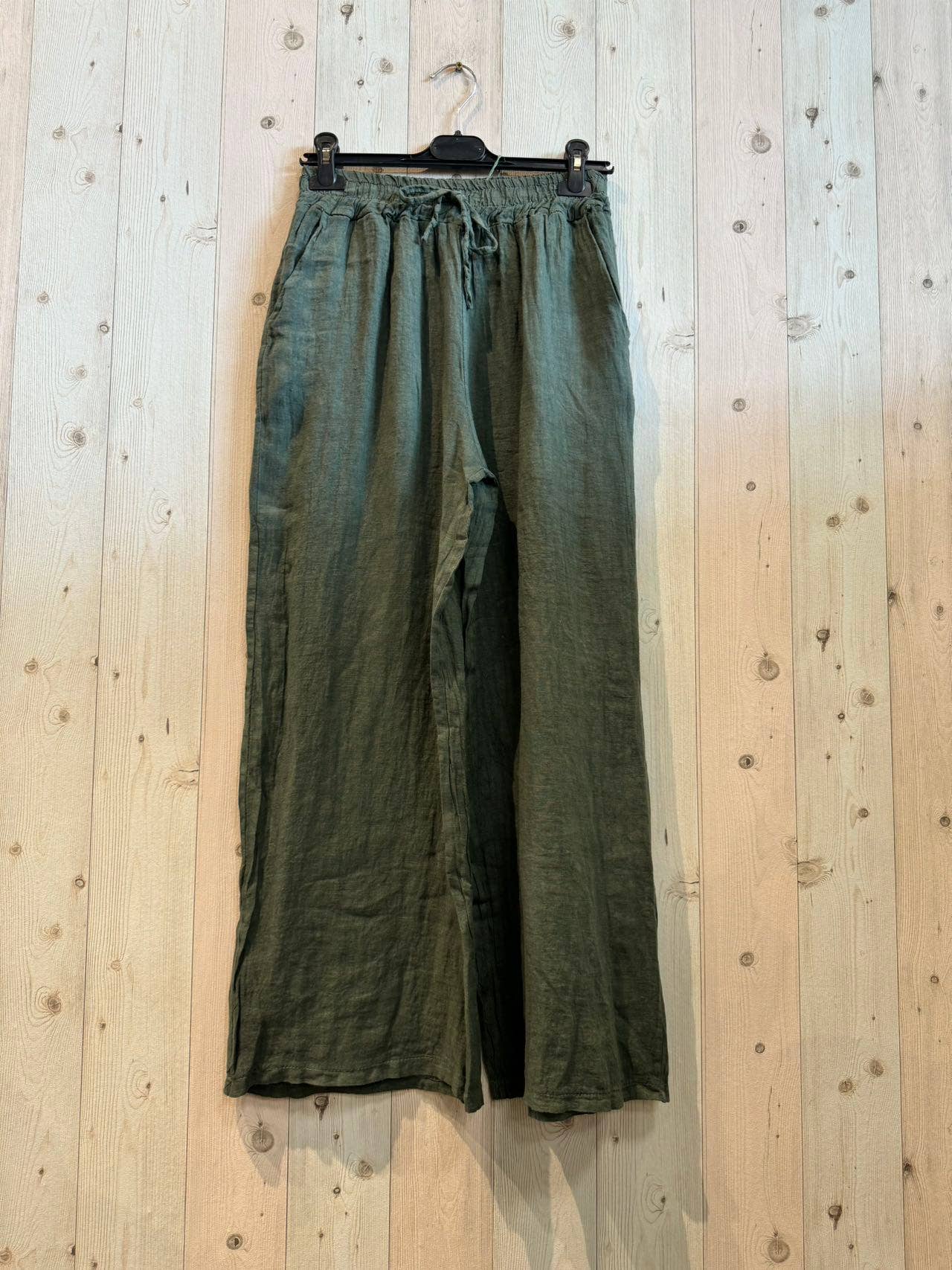 Hose mit geradem Beinschnitt 100% LEINEN
