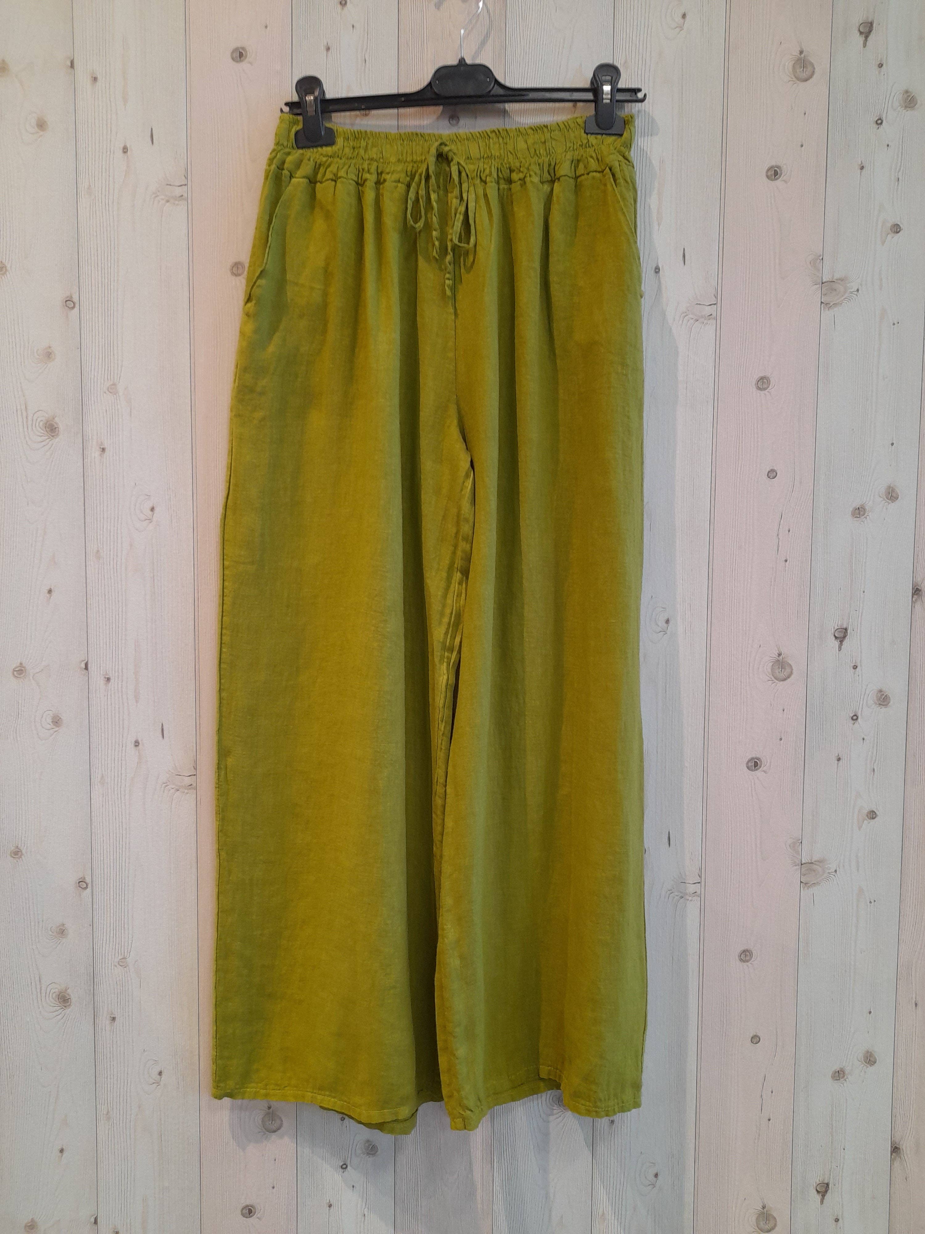 Hose mit geradem Beinschnitt 100% LEINEN