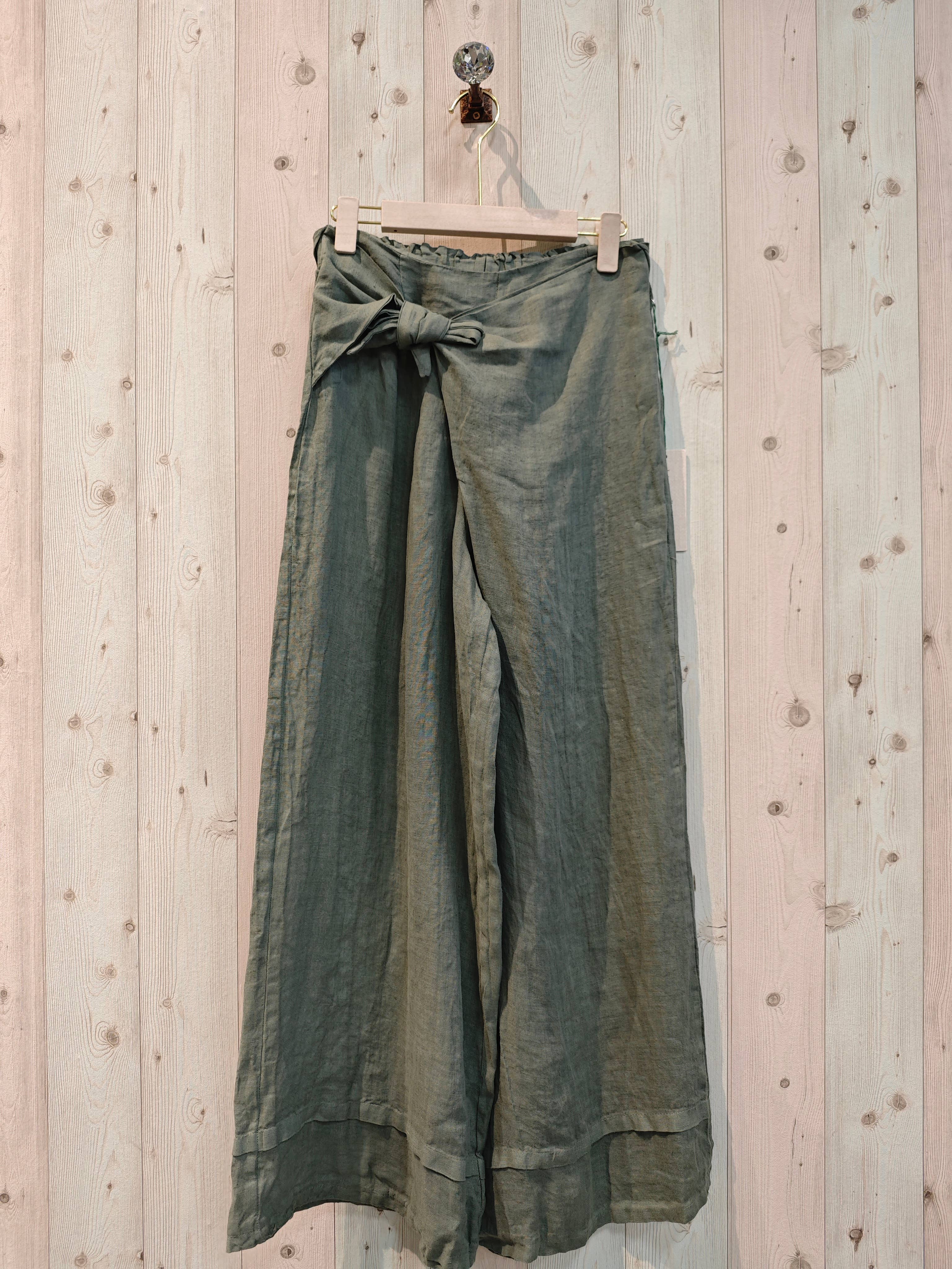 Hose mit Schleife 100% LEINEN