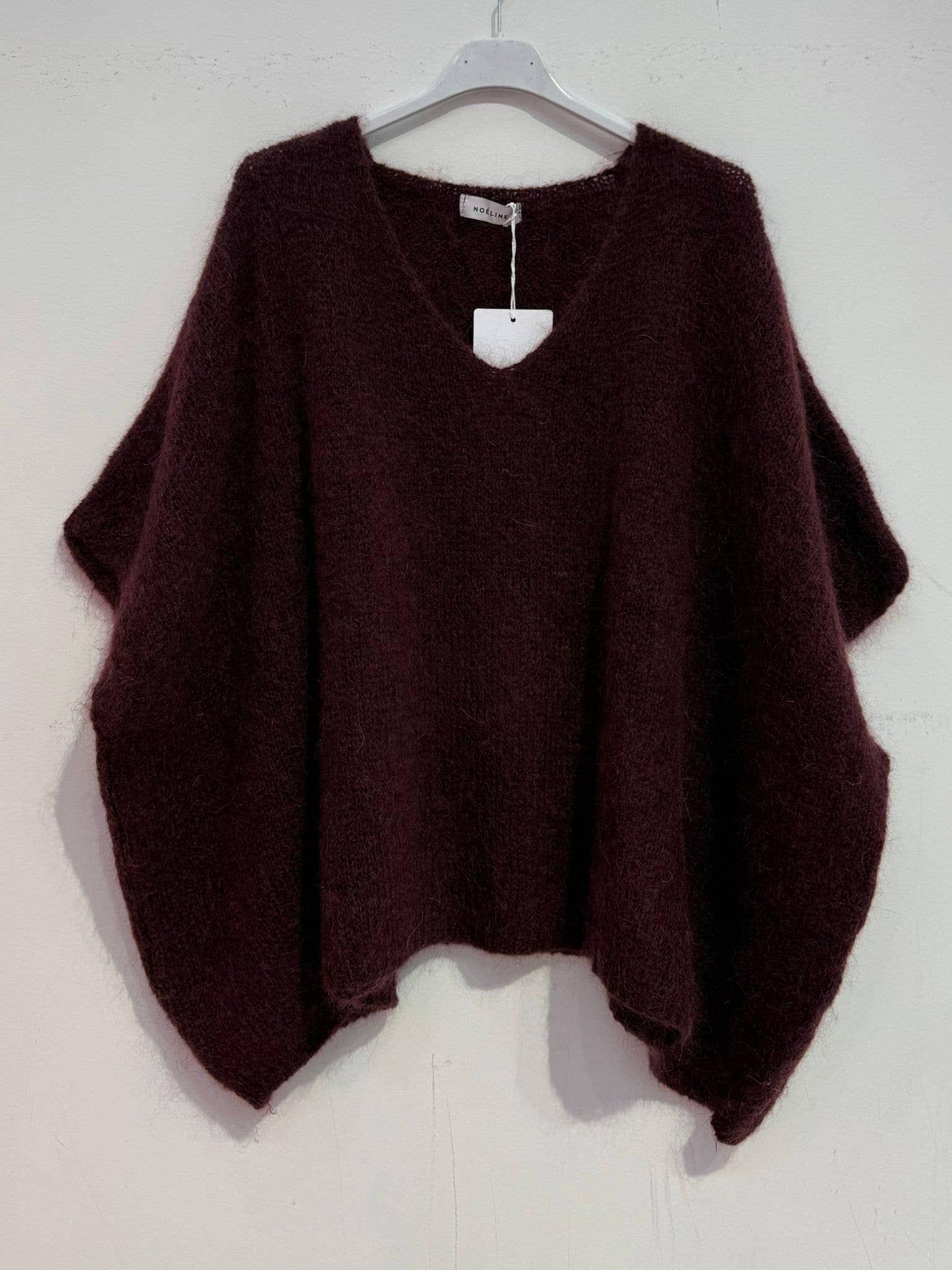 Mohair-Poncho-Pullover 7627