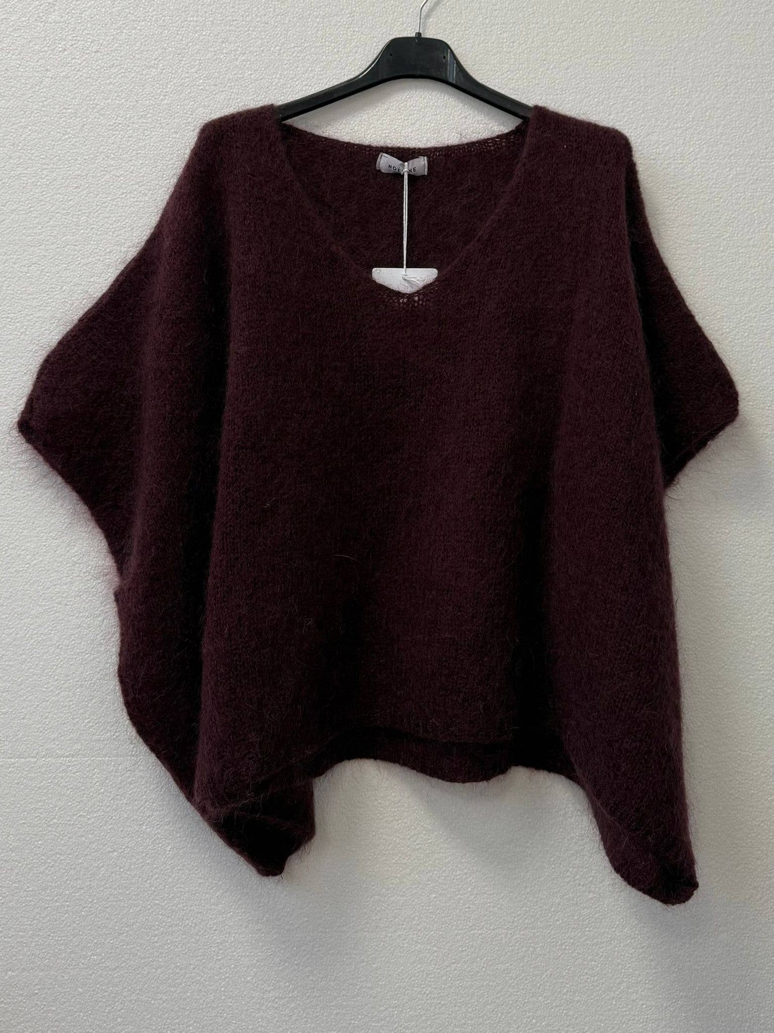 Mohair-Poncho-Pullover 7627