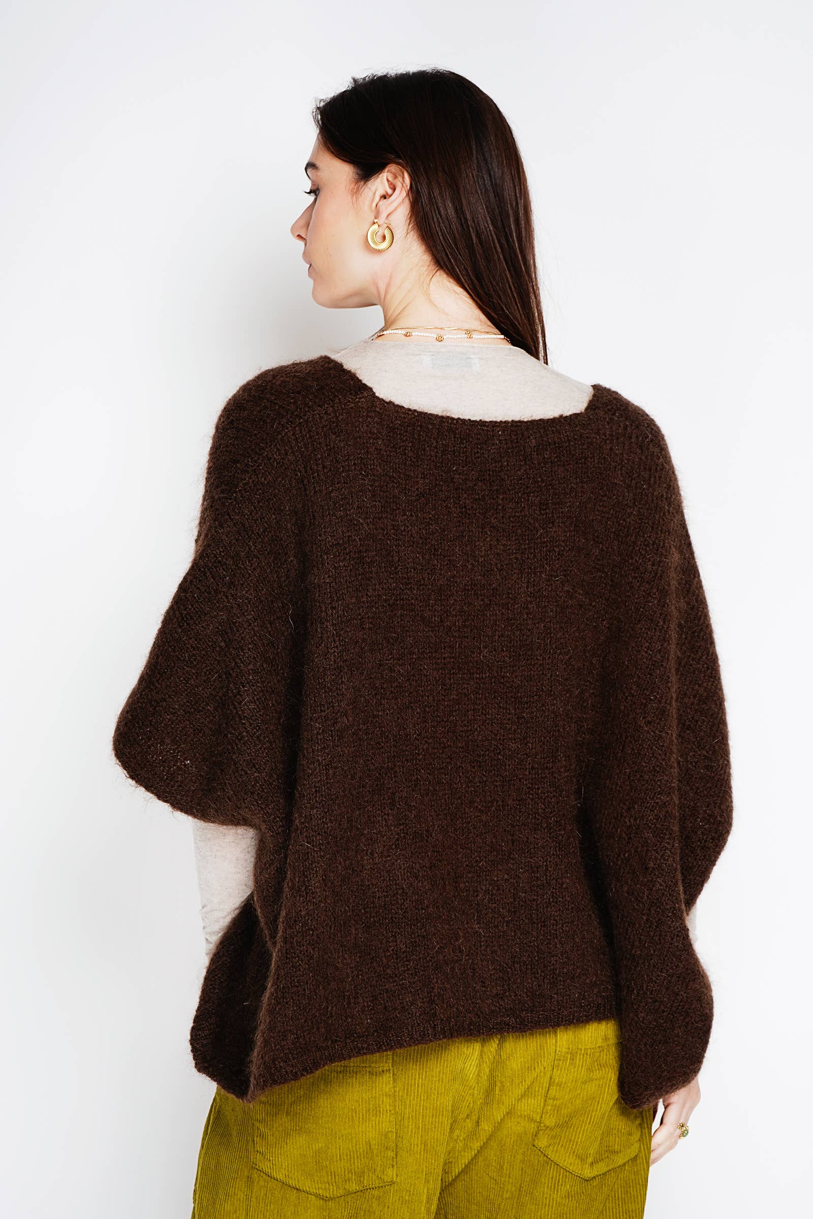 Mohair-Poncho-Pullover 7627