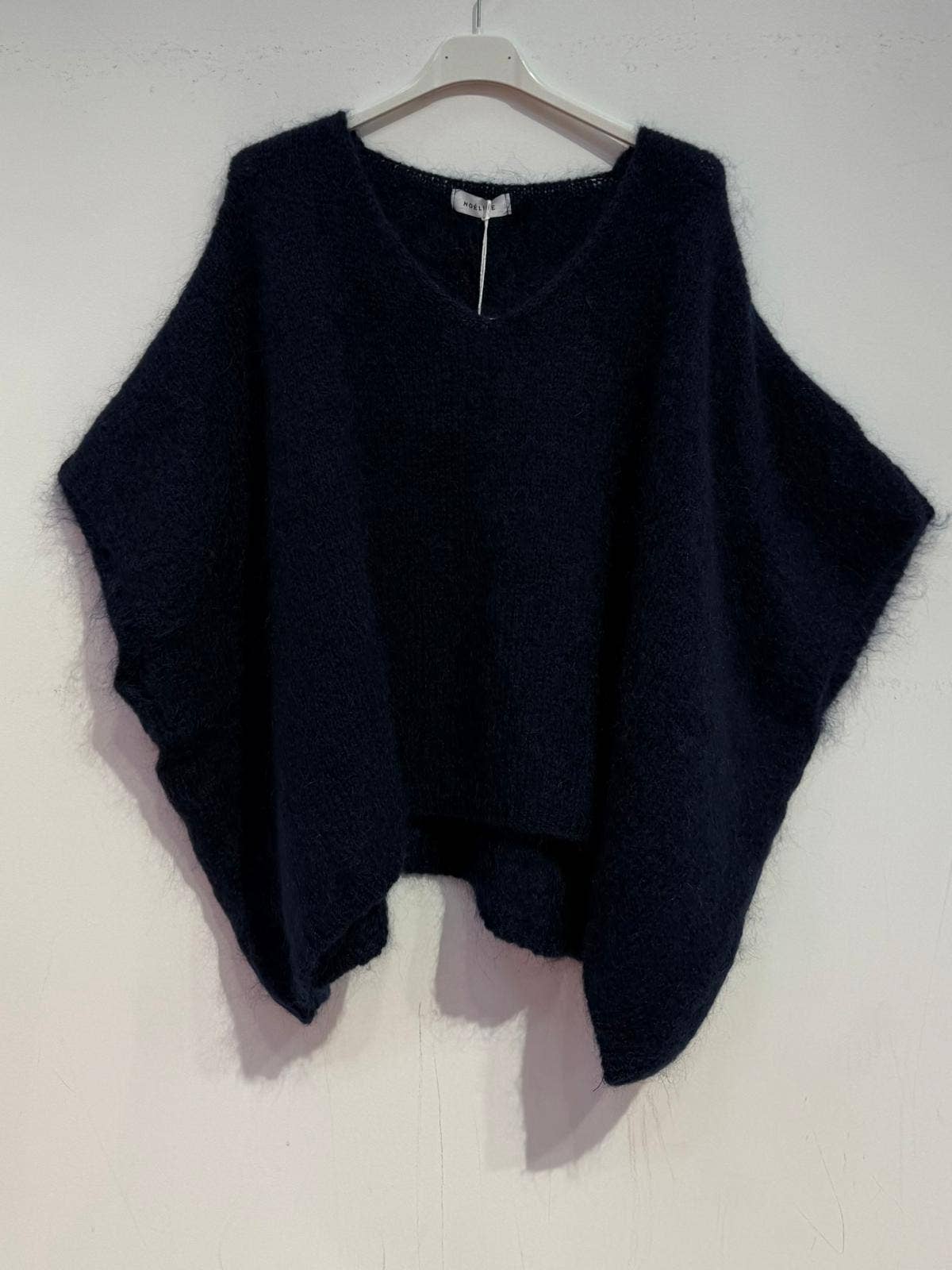 Mohair-Poncho-Pullover 7627
