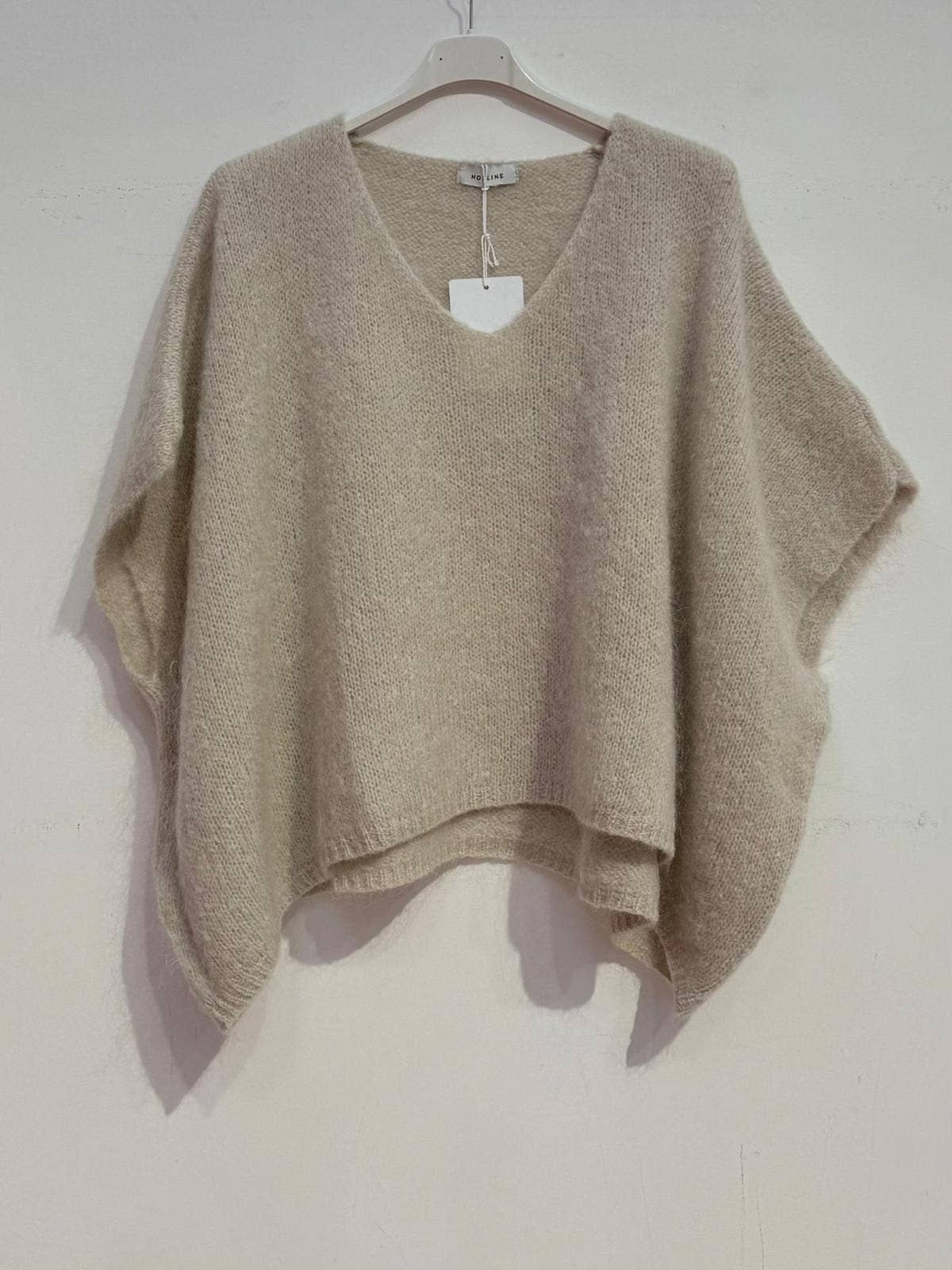 Mohair-Poncho-Pullover 7627
