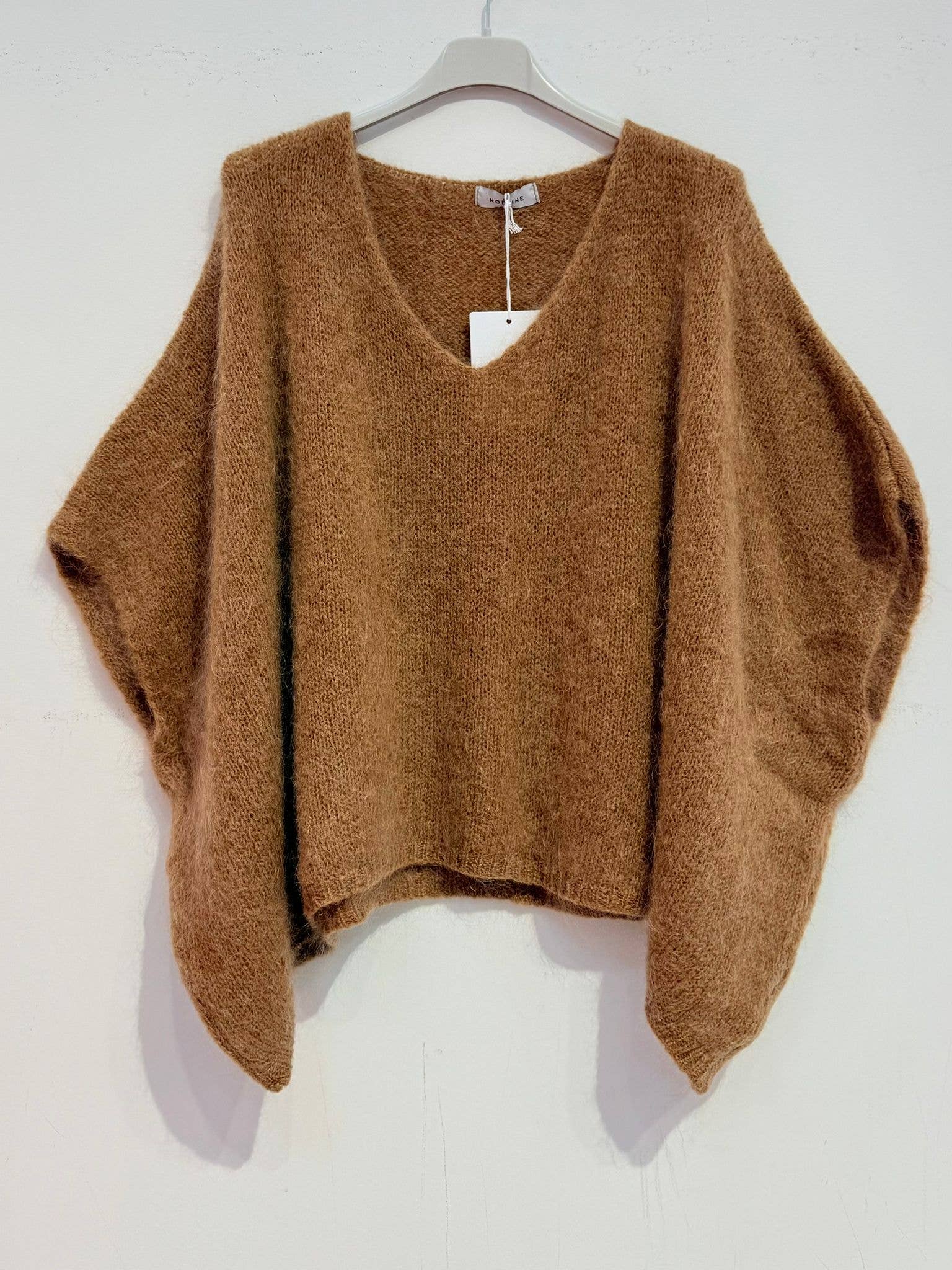 Mohair-Poncho-Pullover 7627