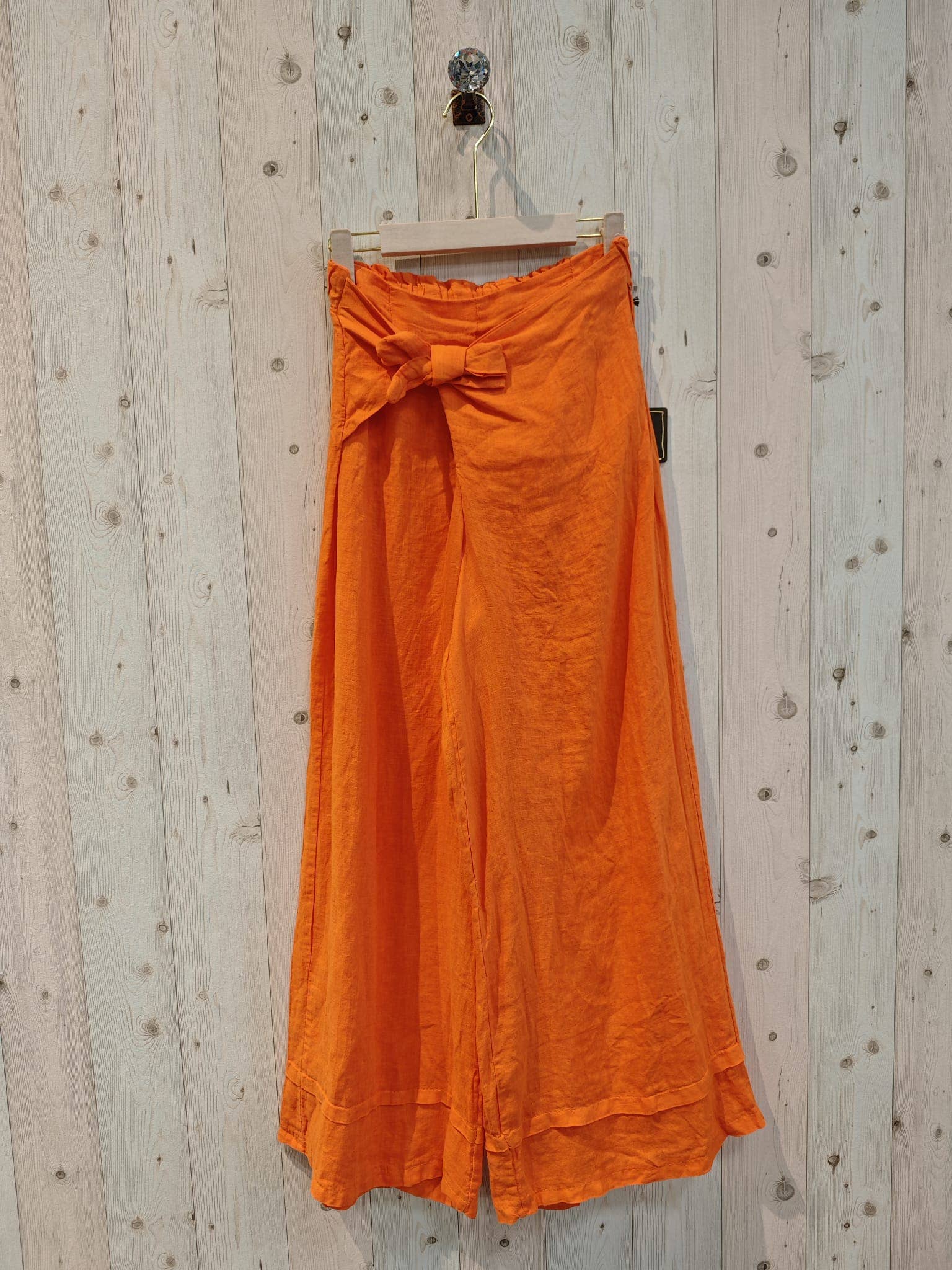 Hose mit Schleife 100% LEINEN