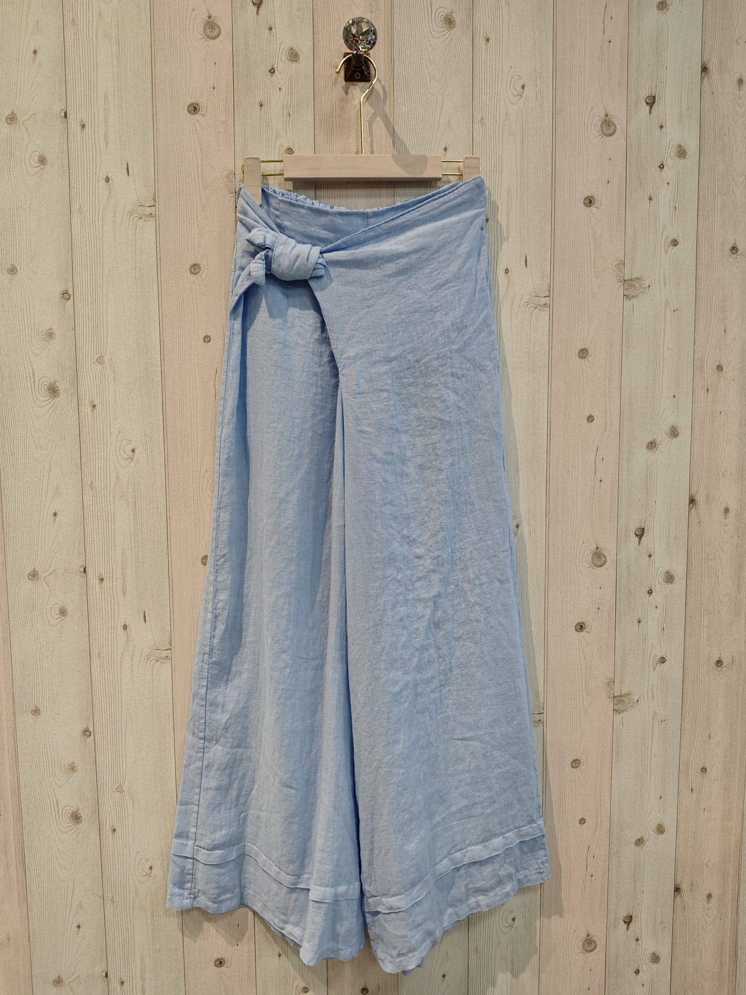 Hose mit Schleife 100% LEINEN