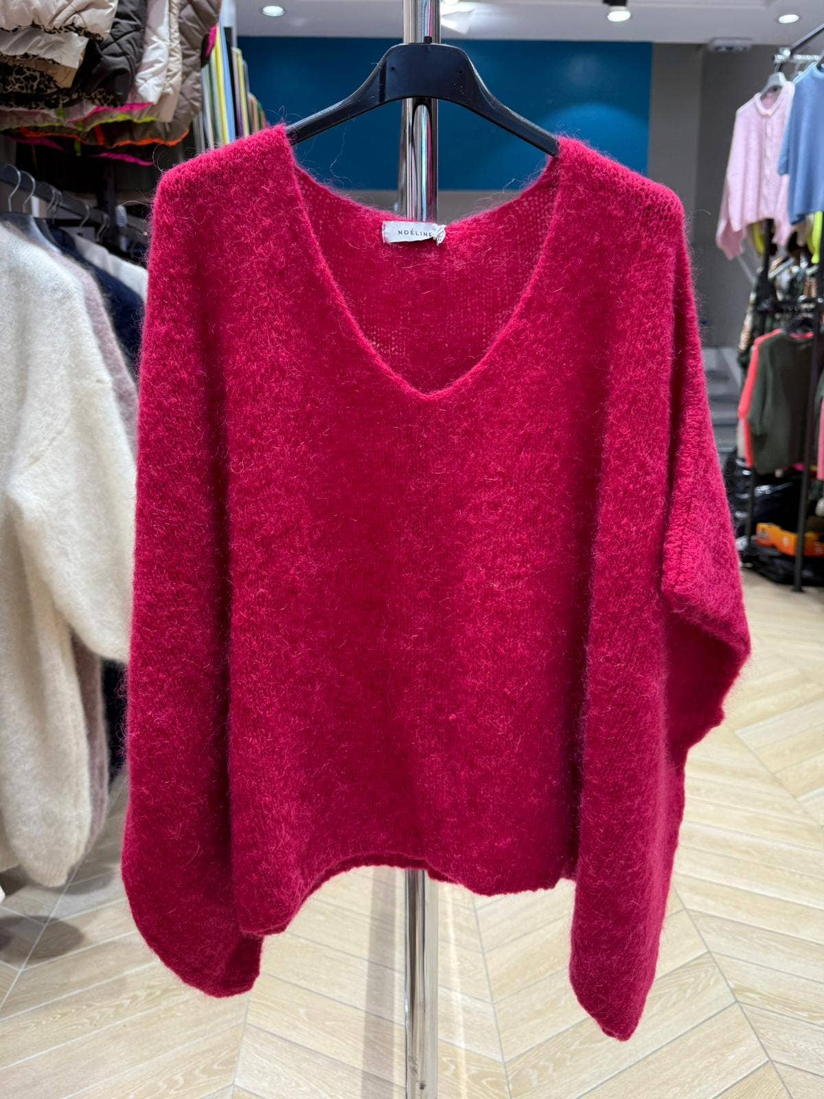 Mohair-Poncho-Pullover 7627