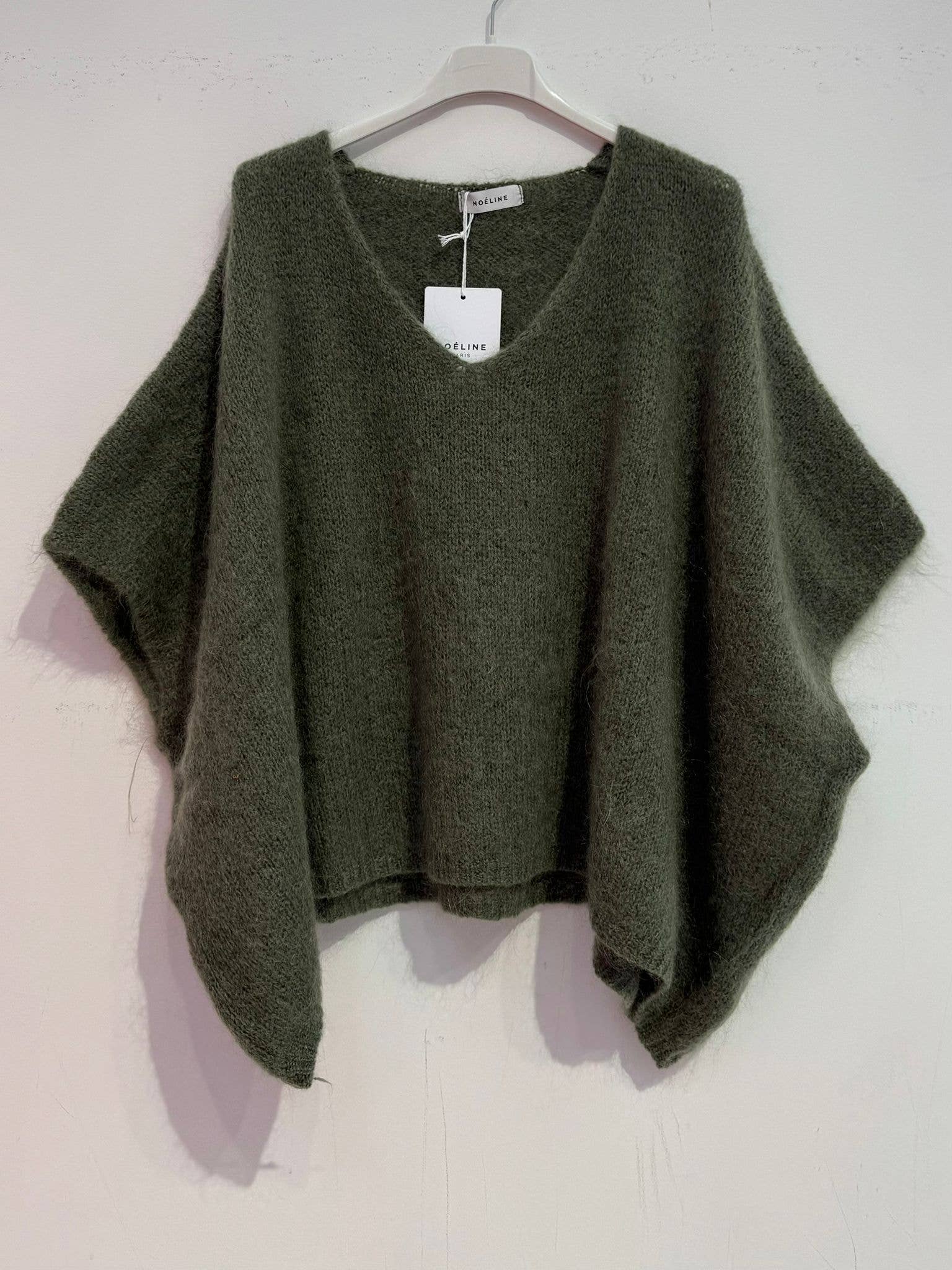 Mohair-Poncho-Pullover 7627