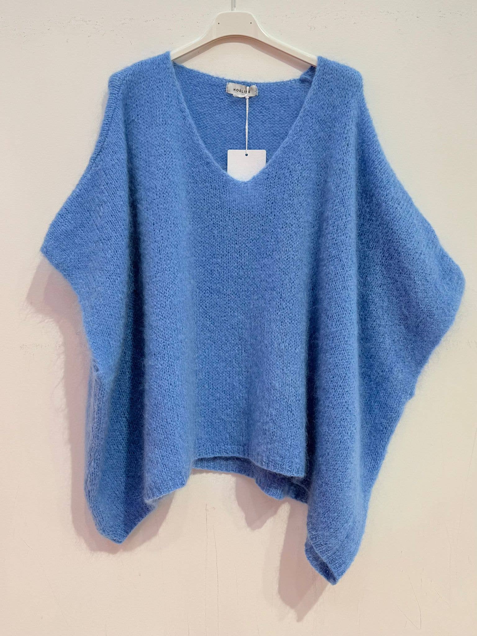 Mohair-Poncho-Pullover 7627