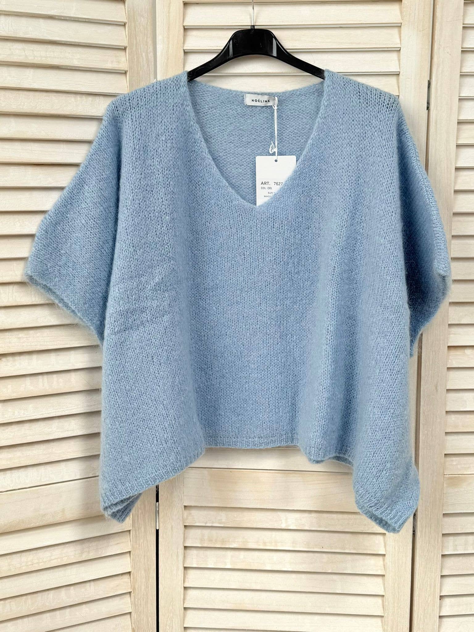 Mohair-Poncho-Pullover 7627
