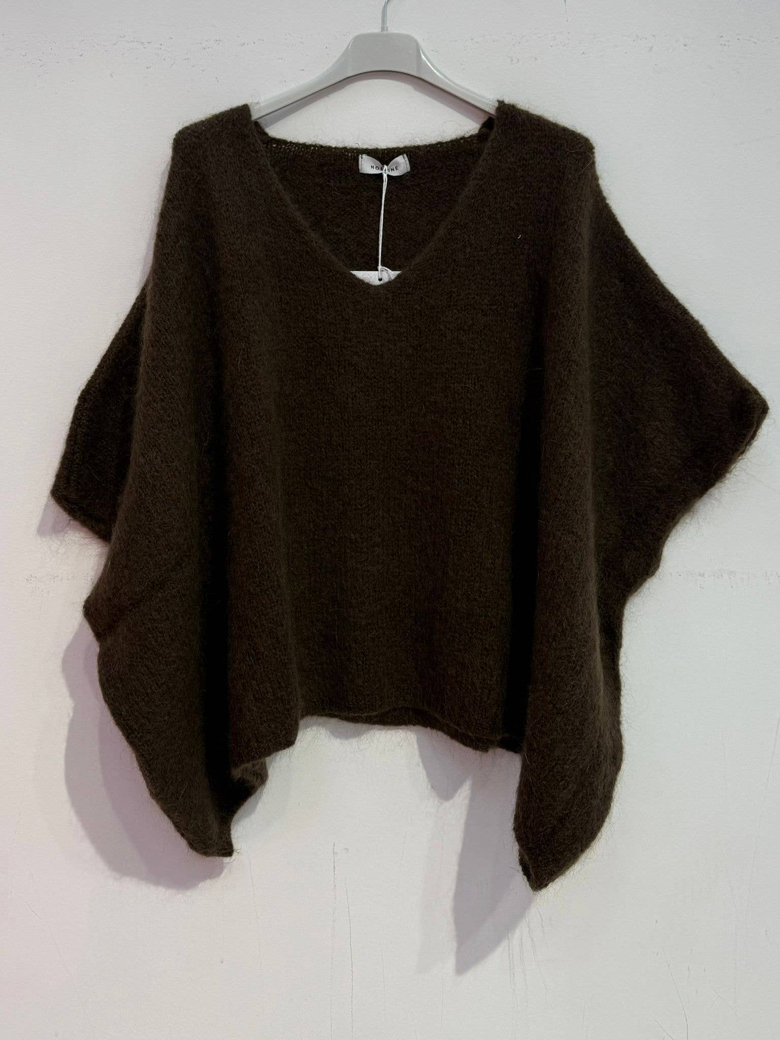 Mohair-Poncho-Pullover 7627
