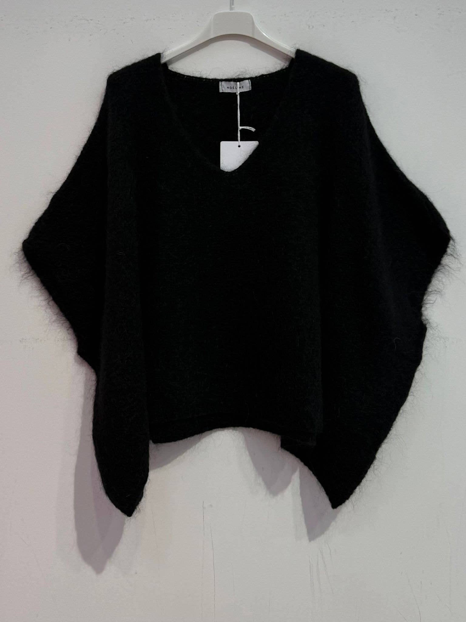 Mohair-Poncho-Pullover 7627