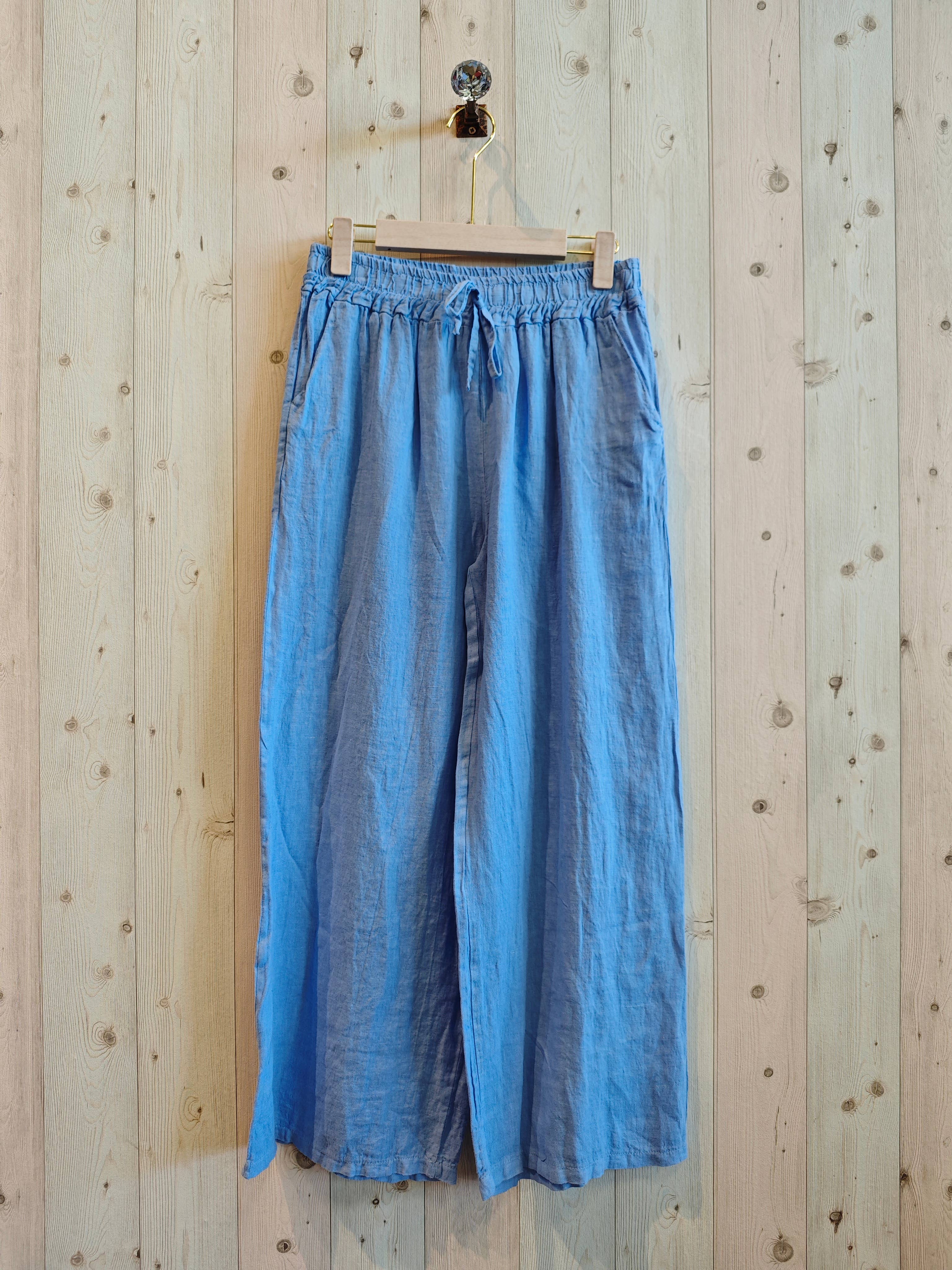 Hose mit geradem Beinschnitt 100% LEINEN